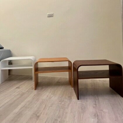 （DIY創意生活大師）曲木3用桌 台灣製 橡木曲木3色(55x30x40)cm