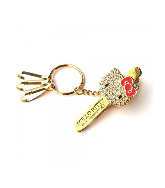 【震撼精品百貨】Hello Kitty 凱蒂貓~日本三麗鷗sanrio KITTY包包鑰匙夾 鑰匙圈-亮鑽*26531