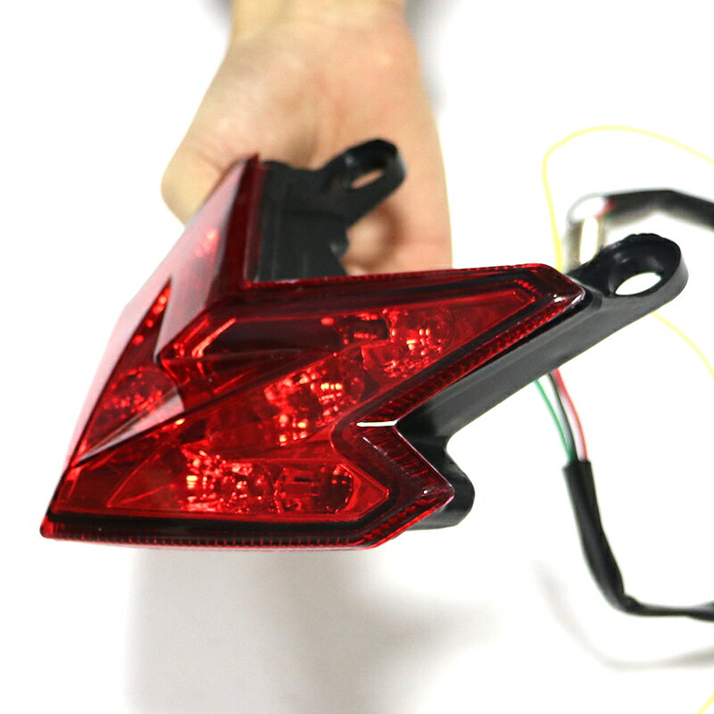 行燈 摩托車川崎Z800/ZX-6R z125 13-15年改裝后尾燈LED后剎車燈轉向燈| 協貿