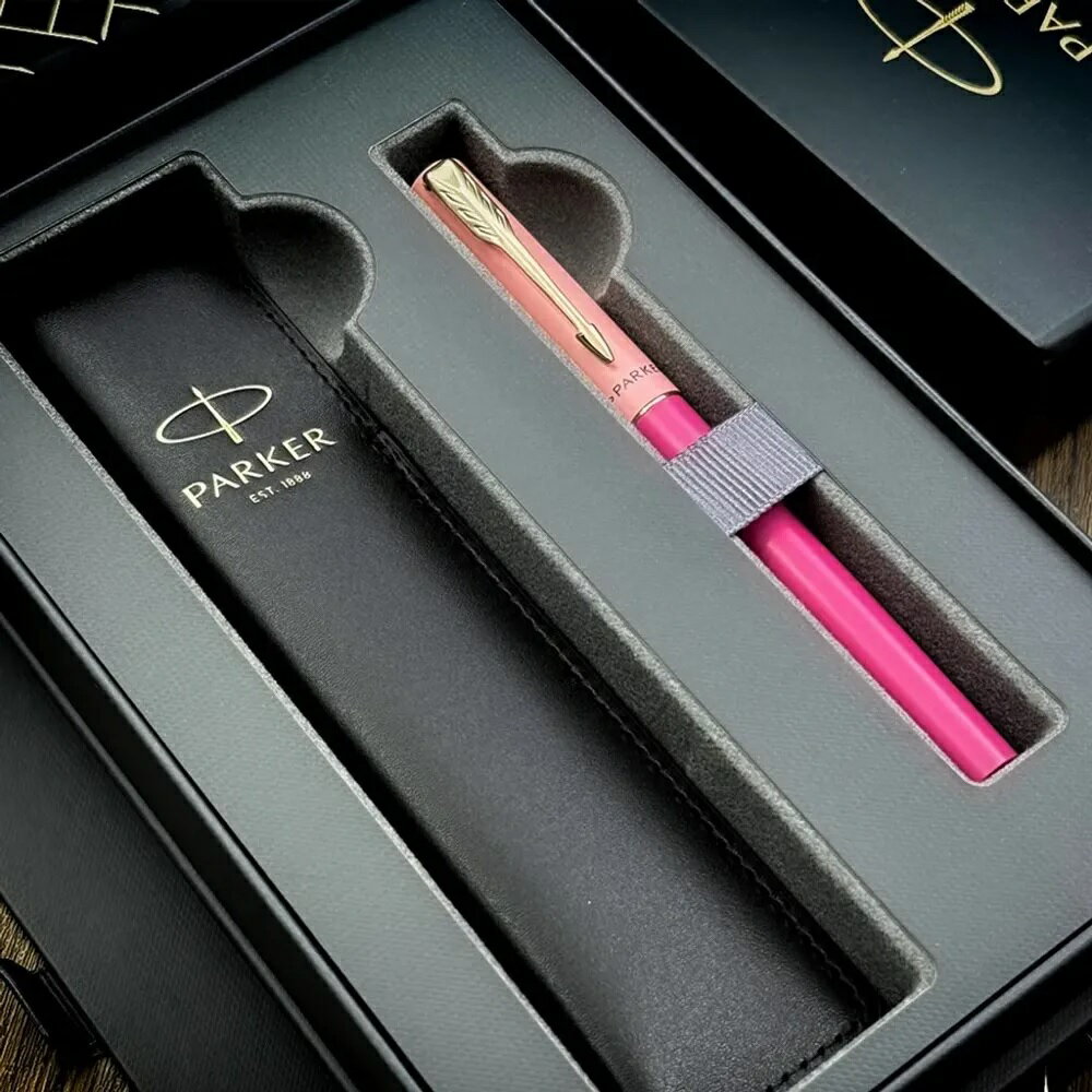 PARKER派克 威雅XL系列 夢幻粉（限定）鋼筆 真皮筆套禮盒