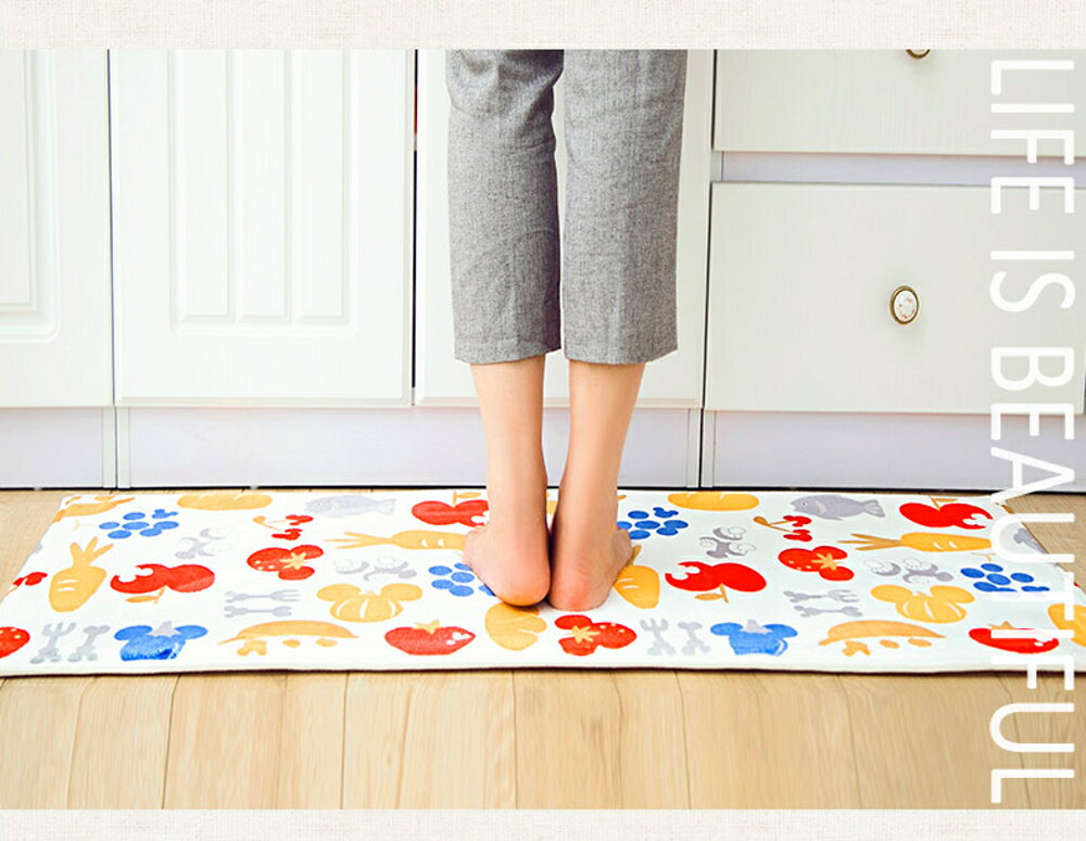 最新!!可愛時尚地墊49 廚房浴室客廳吸水長條防滑地毯 (45*120cm)