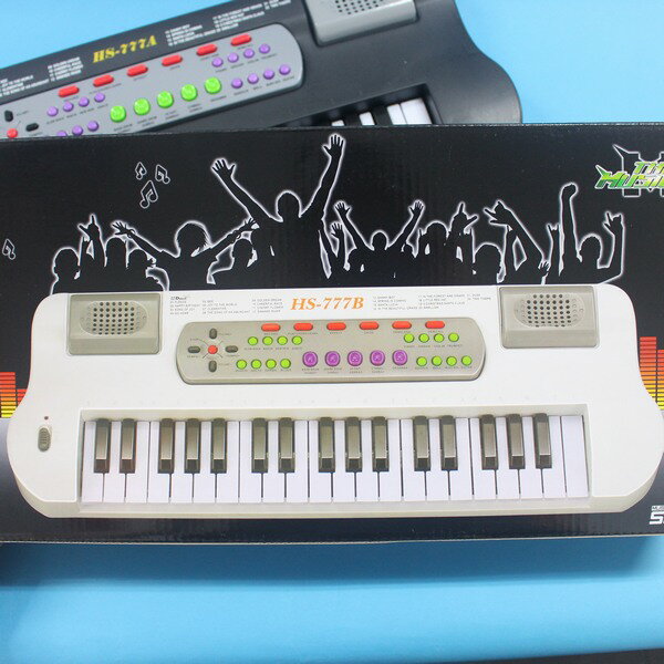 兒童電子琴 HS-777A 聲光電子琴玩具 (附電池)/一個入(促850) 大37鍵 附麥克風-生(T2770)【領券滿額再折千12/31止】 2