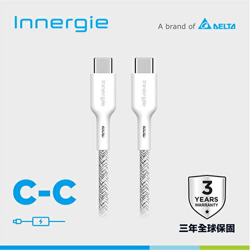 台達Innergie C-C USB-C對USB-C充電線 白 1.8M原價 490 (省 100)