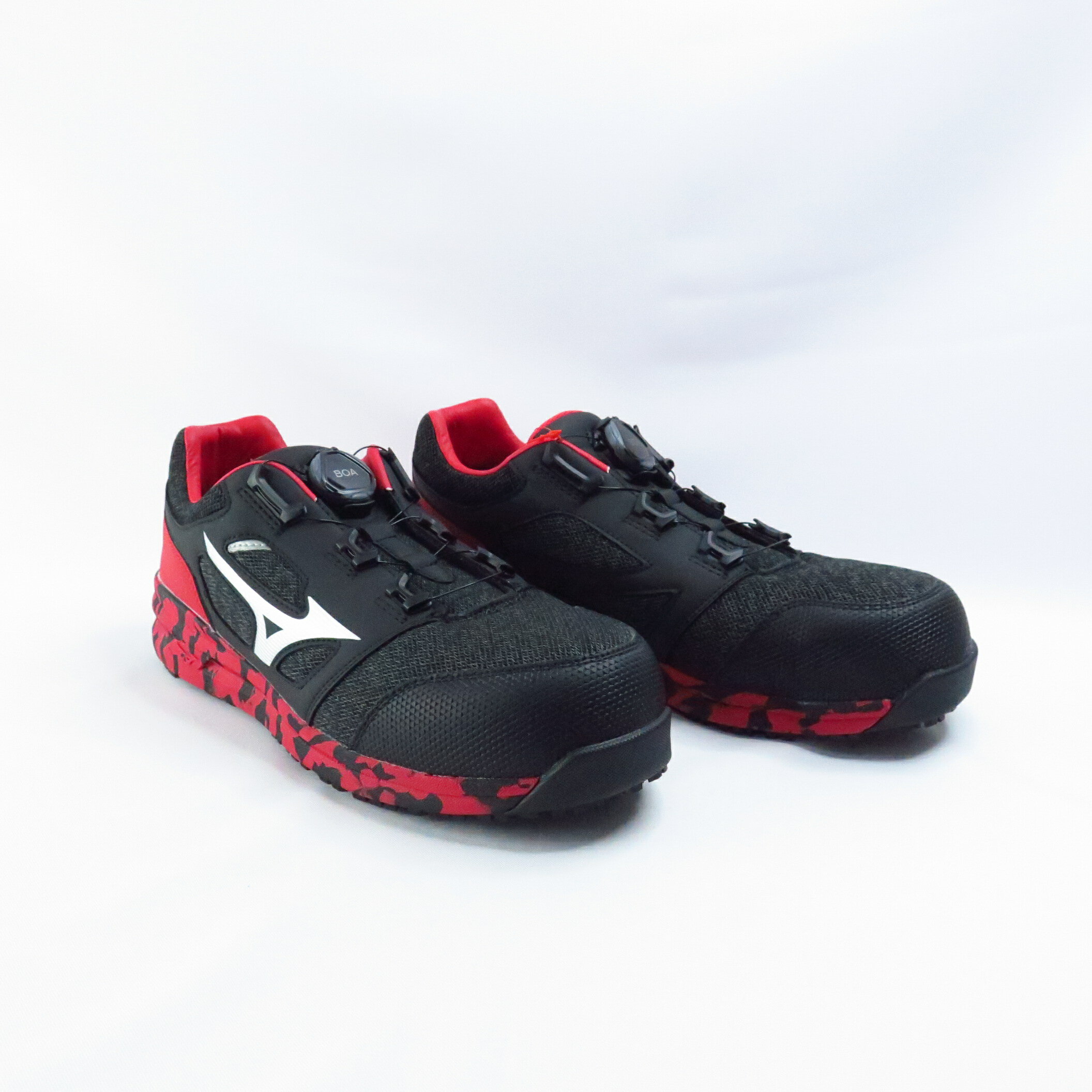 Mizuno F1GA233992 LS II BOA 防護鞋 工作鞋 安全鞋 BOA旋鈕 黑紅【iSport愛運動】