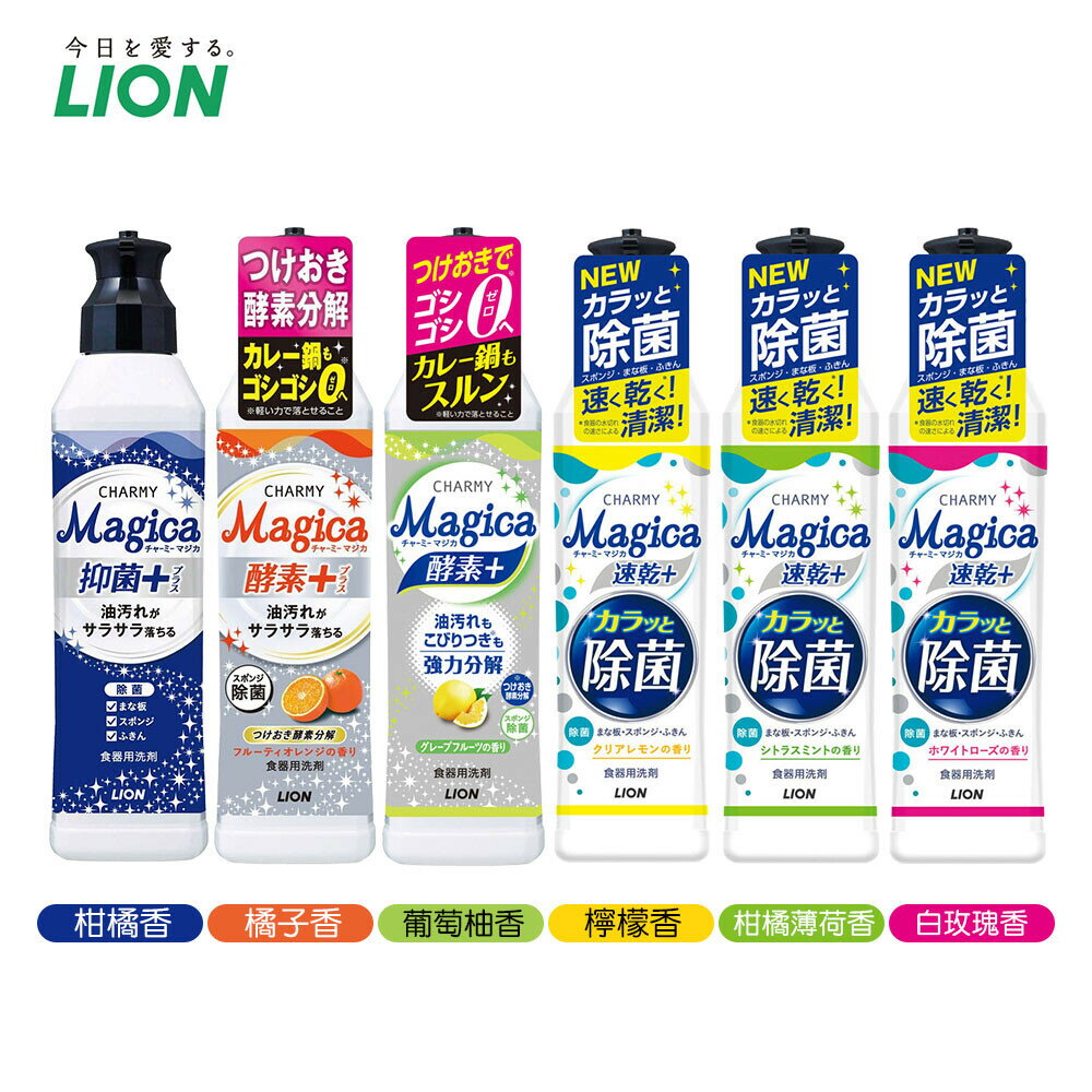【牙齒寶寶】日本LION獅王 Magica 速淨洗碗精(除油) (抑菌) (速乾)220ml