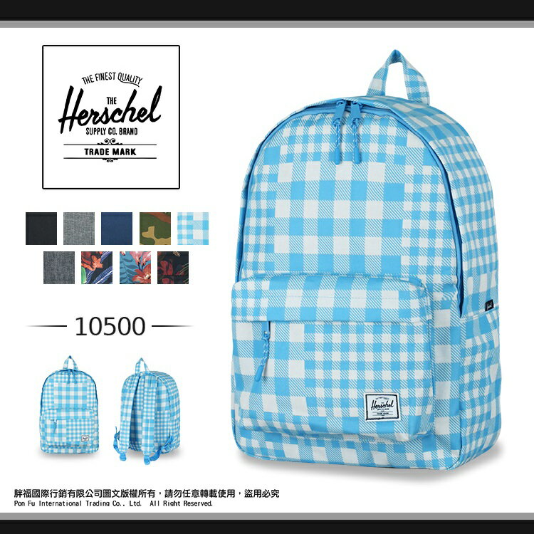 7折特賣 加拿大品牌 Herschel 休閒包 寬版背帶 Classic 防潑水 帆布 雙肩包 10500 後背包 15吋筆電包