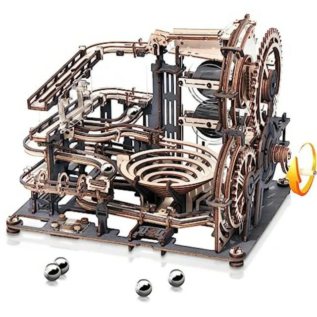【日本代購】Robotime Rokr 電動模型套件大理石太空港 3D 拼圖腦筋急轉彎木製拼圖拼搭玩具禮物適合男士/女士/青少年