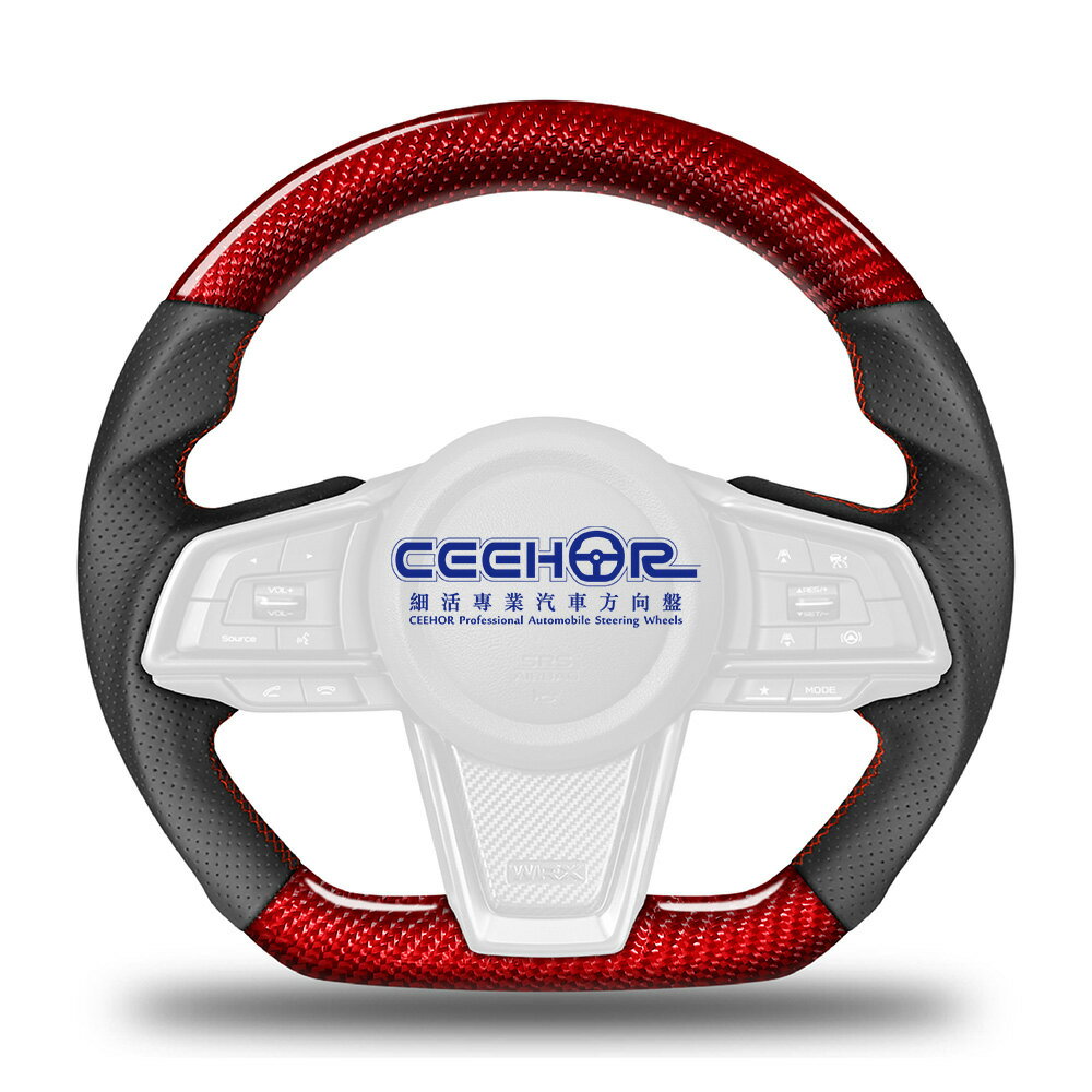 [細活方向盤] 紅色碳纖維款 WRX WAGON SUBARU 速霸陸 變形蟲方向盤