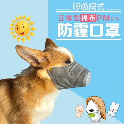 寵物狗口罩防病毒寵物防霧霾口罩嘴罩嘴套防疫情防撿食防咬PM2.5