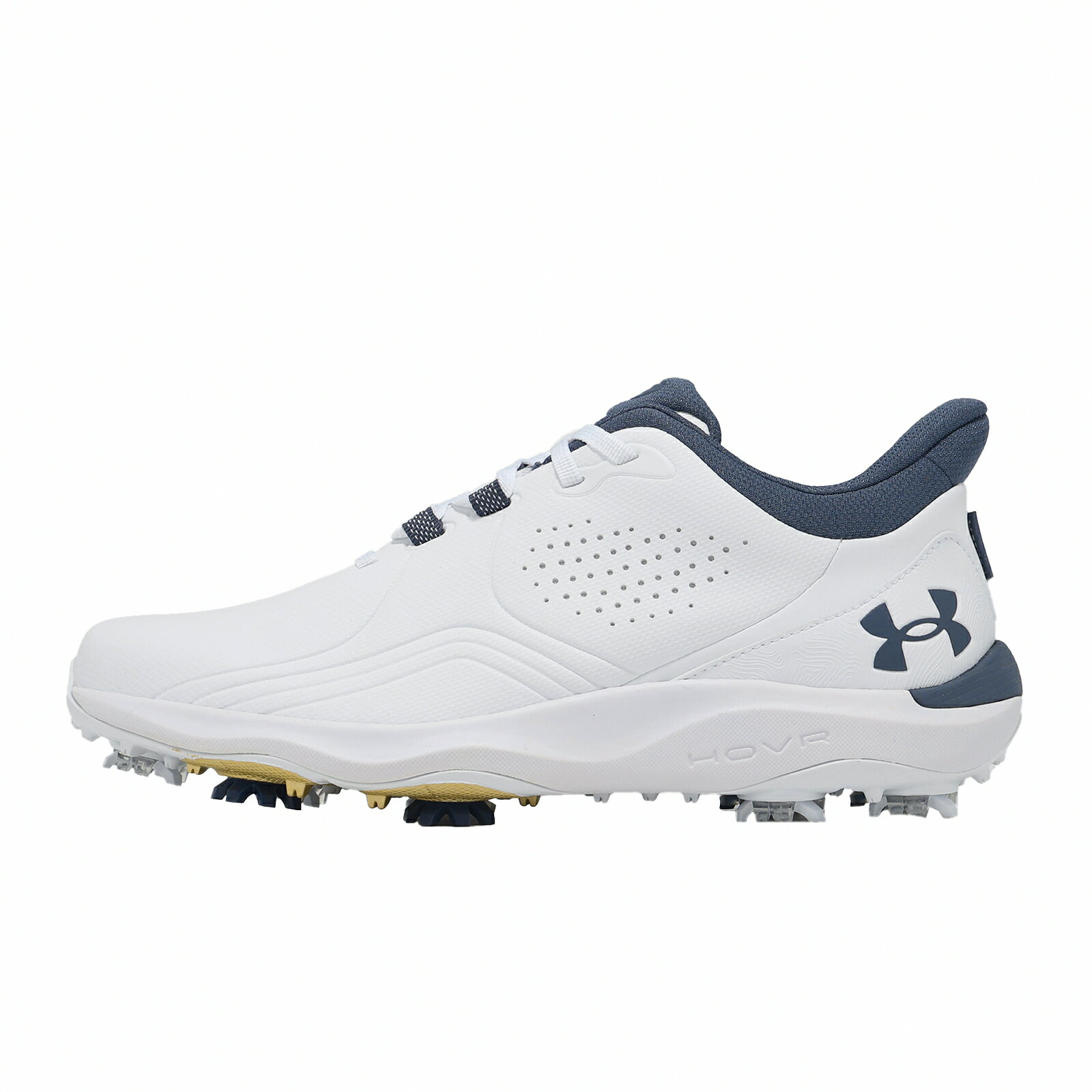 Under Armour UA 高爾夫球鞋 Drive Pro 男鞋 防潑水 白 藍 高球 鞋釘 UA 3026918103