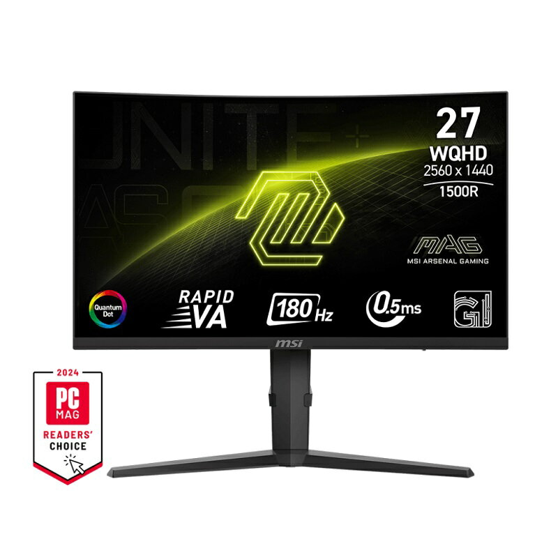 米特3C數位–MSI 微星 MAG 275CQRF QD E2 27吋曲面螢幕/VA/2K/量子點/180Hz