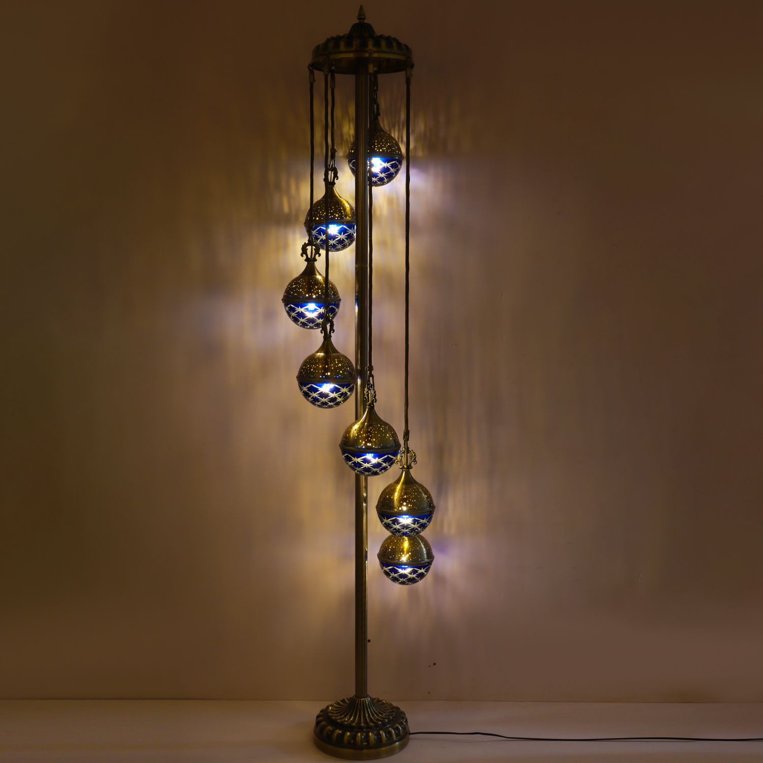 公司貨 超低價 東南亞異域復古落地燈璀璨五彩餐廳客廳酒店民宿落地裝飾泰式SAP 快速發貨