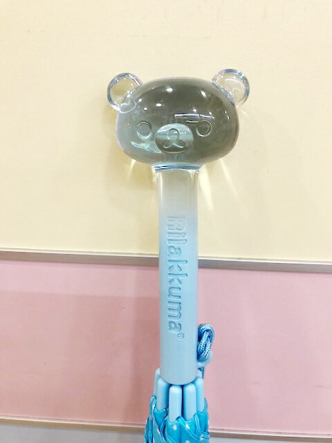 【震撼精品百貨】Rilakkuma San-X 拉拉熊懶懶熊 拉拉熊 RILAKKUMA雨晴兼用直立傘-藍(55CM)#54702 震撼日式精品百貨