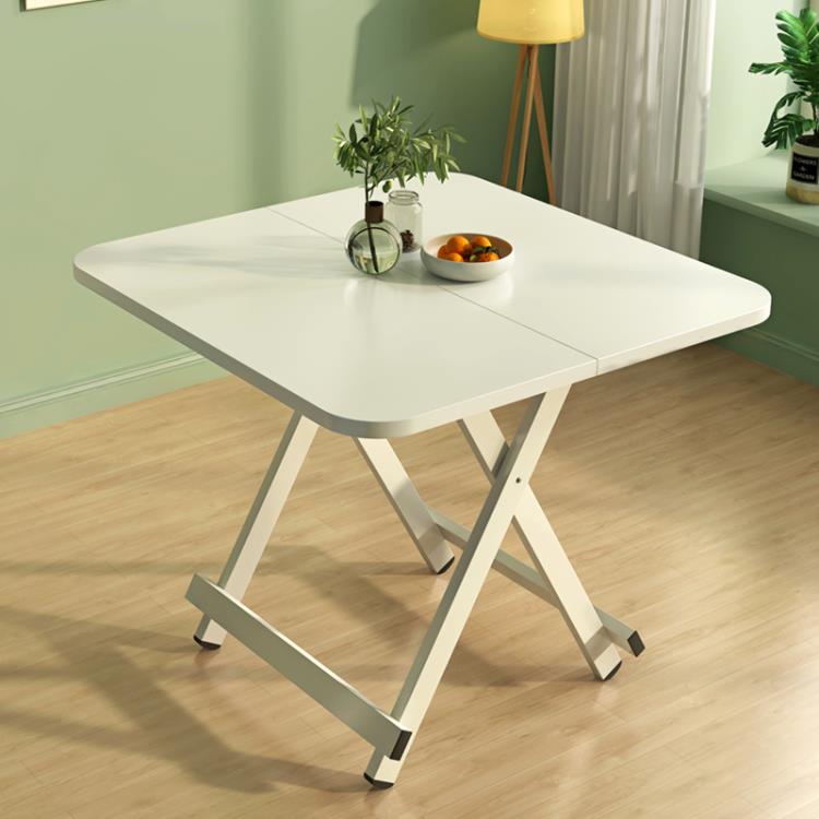 【單桌】 折疊桌子正方形餐桌出租屋家用可折疊簡易吃飯桌戶外便攜式小桌子