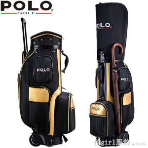 POLO新品高爾夫球包 球桿袋 男用球袋 標準球包 拉桿帶輪子【青木鋪子】