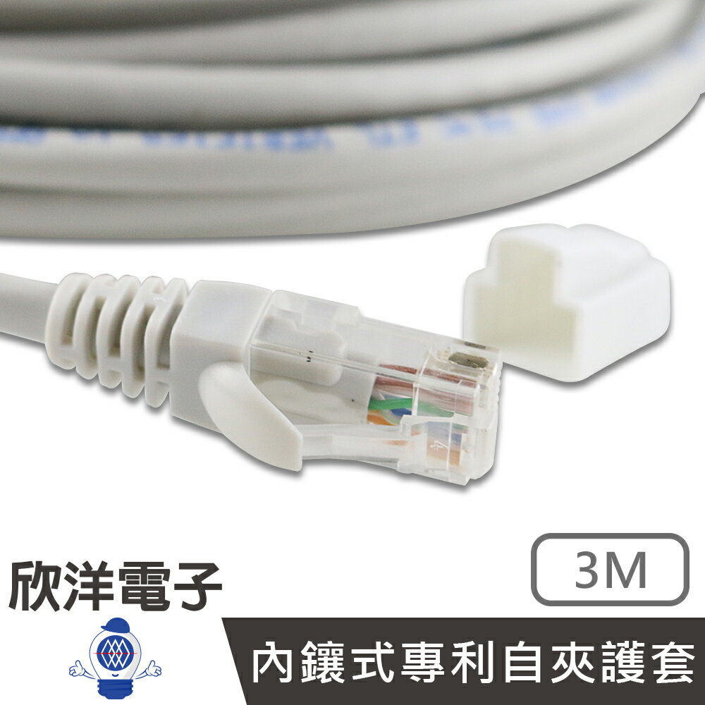 ※ 欣洋電子 ※ Twinnet Cat.6 超高速網路線 3M / 3米 附測試報告(含頭) 台灣製造 (02-01-2003) RJ45 8P8C