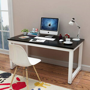簡易電腦桌台式桌家用寫字台書桌簡約現代鋼木辦公桌子雙人桌 NMS領券更優惠