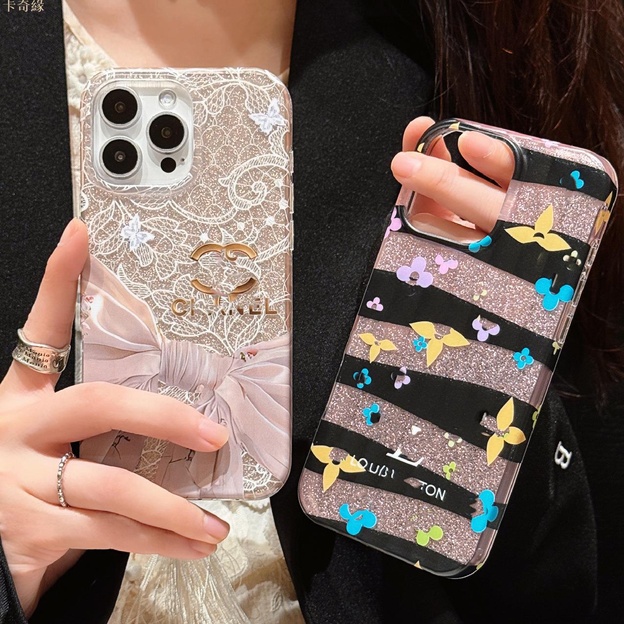 奢華閃粉潮牌全包防摔手機殼適用iPhone16Promax磨砂質感15質感14