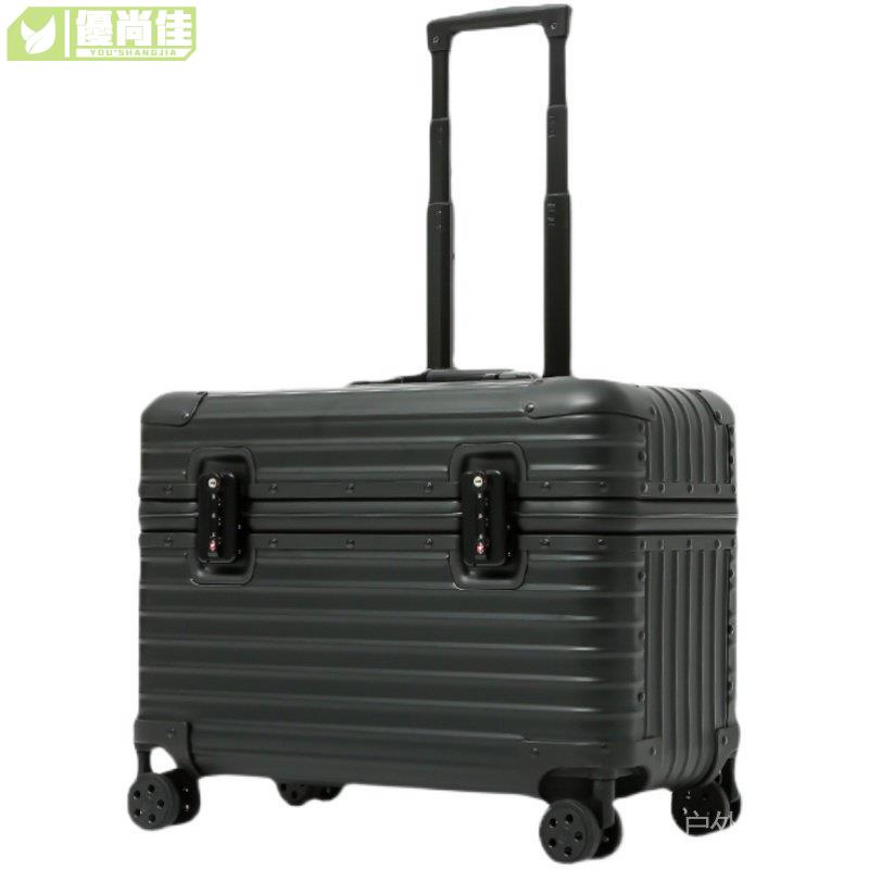 新款攝影箱 上翻蓋行李箱 全鋁鎂合金攝影橫版機長行李箱18金屬登機相機拉桿箱男旅行上翻蓋