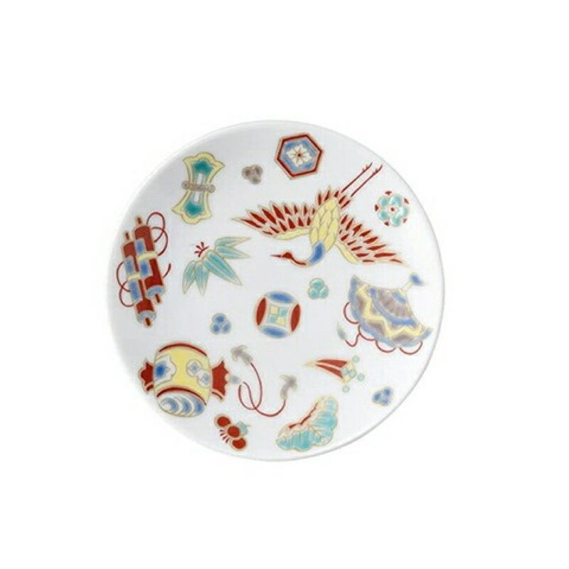 日本製 九谷燒 緣起豆皿-寶藏多多 9.5cm 青郊窯 小皿 點心盤 飾盤 禮物＊夏日微風＊ 0