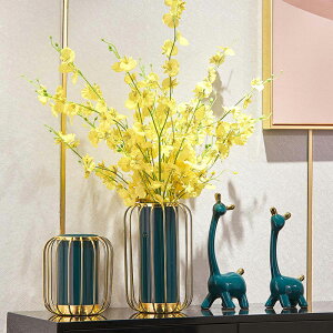 創意輕奢風陶瓷花瓶客廳餐桌電視柜現代簡約干花裝飾擺件家居飾品