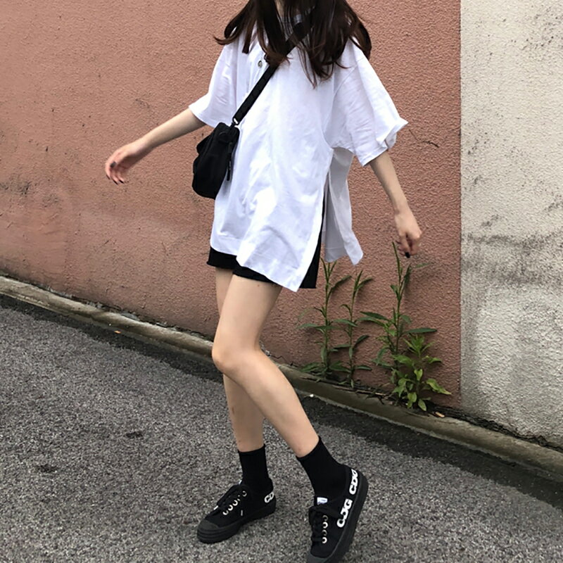ins超火cec長袖T恤女初春寬松打底衫潮bf慵懶風學生百搭上衣