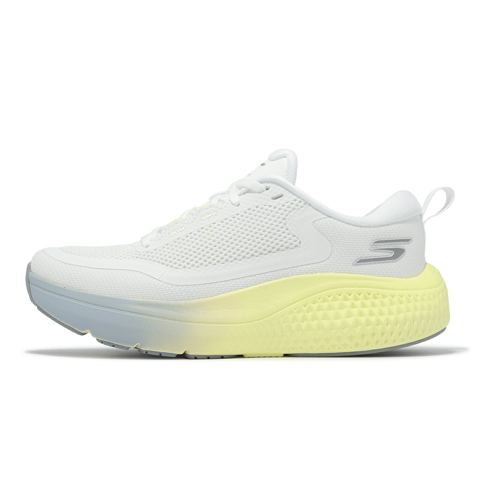 Skechers 慢跑鞋 Go Run Supersonic Max 女鞋 白 黃 厚底 緩衝 弧形大底 172086WLBY