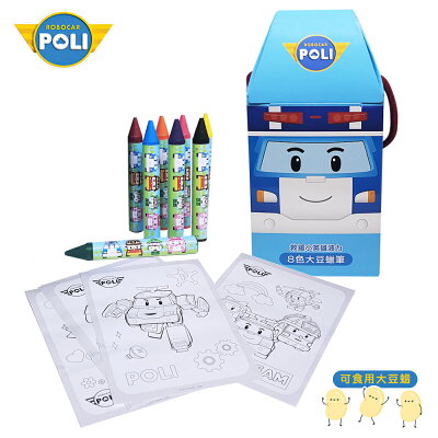 NEW【nunuKIDS】 Robocar Poli 波力 救援小英雄 8色 大豆蠟筆