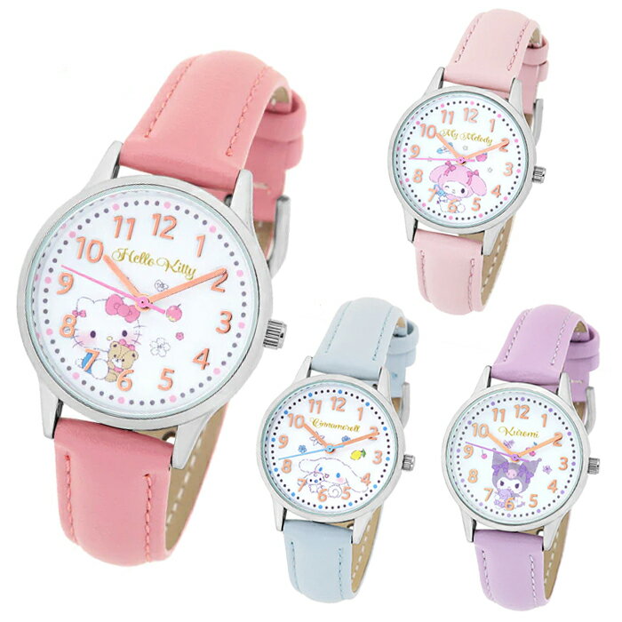 【全館95折】三麗鷗 2025新品 手錶 兒童手錶 皮革 高質感 大人小孩均適用 凱蒂貓 美樂蒂 酷洛米 大耳狗 日本正版 該該貝比