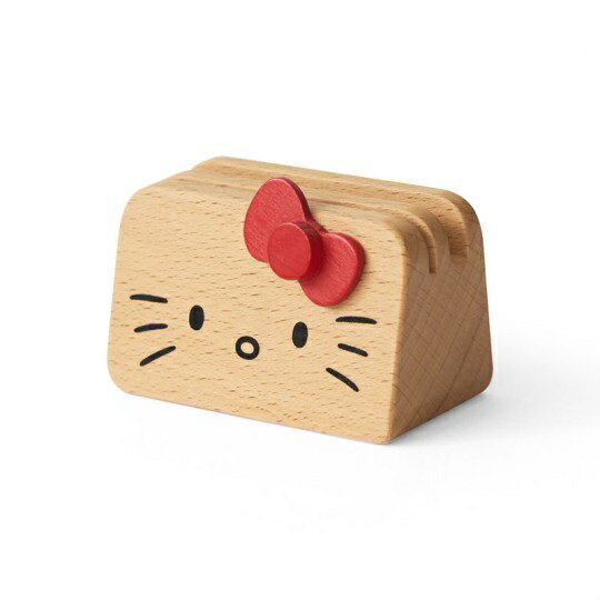 【震撼精品百貨】Hello Kitty 凱蒂貓~日本三麗鷗SANRIO Kitty造型木製名片座/名片架*01341
