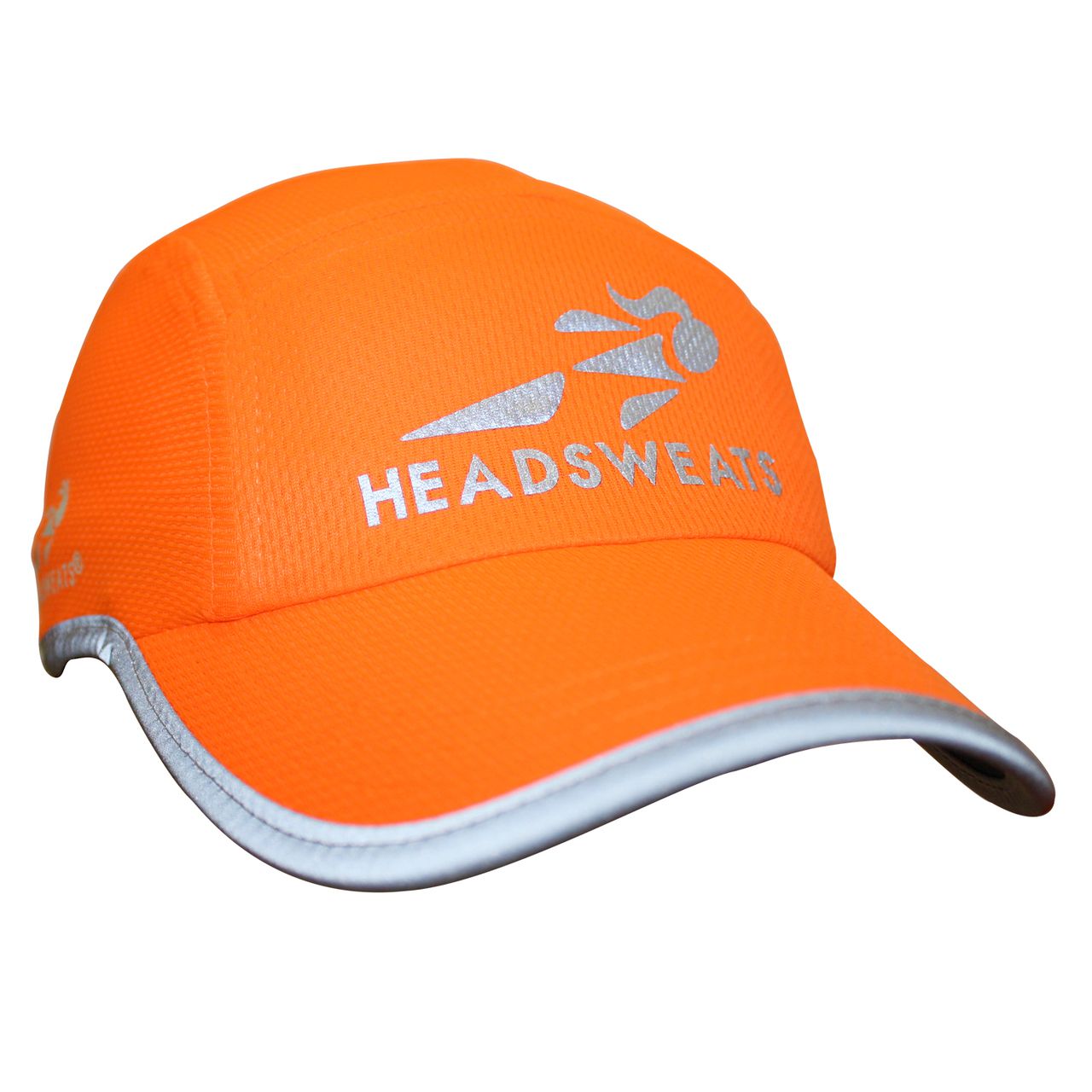 HEADSWEATS 汗淂 高亮度反光運動帽 (螢光橘 女孩LOGO)