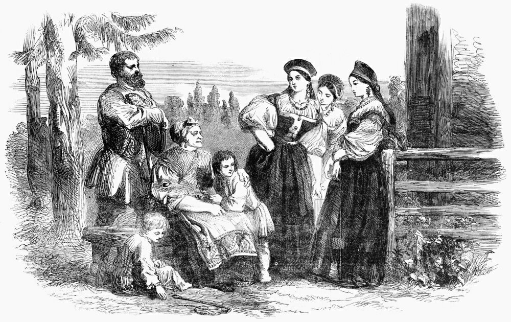 Posterazzi: Russia St Petersburg 1855 Nrussian Peasants Dressed Up For 