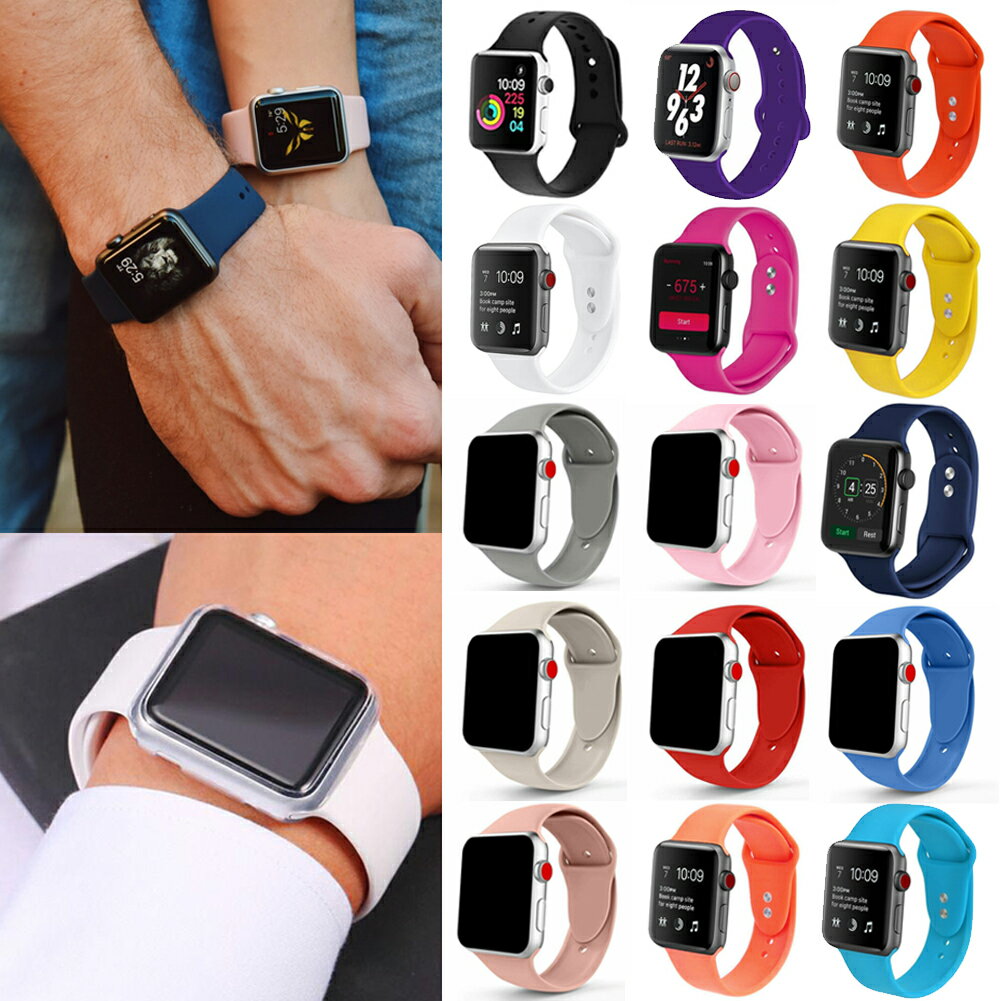Happibee Apple Watch Silicone Sport Band Strap Replacement Series