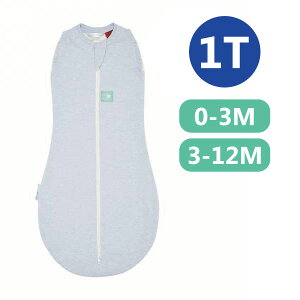 ergoPouch 二合一舒眠竹纖維包巾1T(春.秋款)(0~3M/3-12M) 懶人包巾-水藍