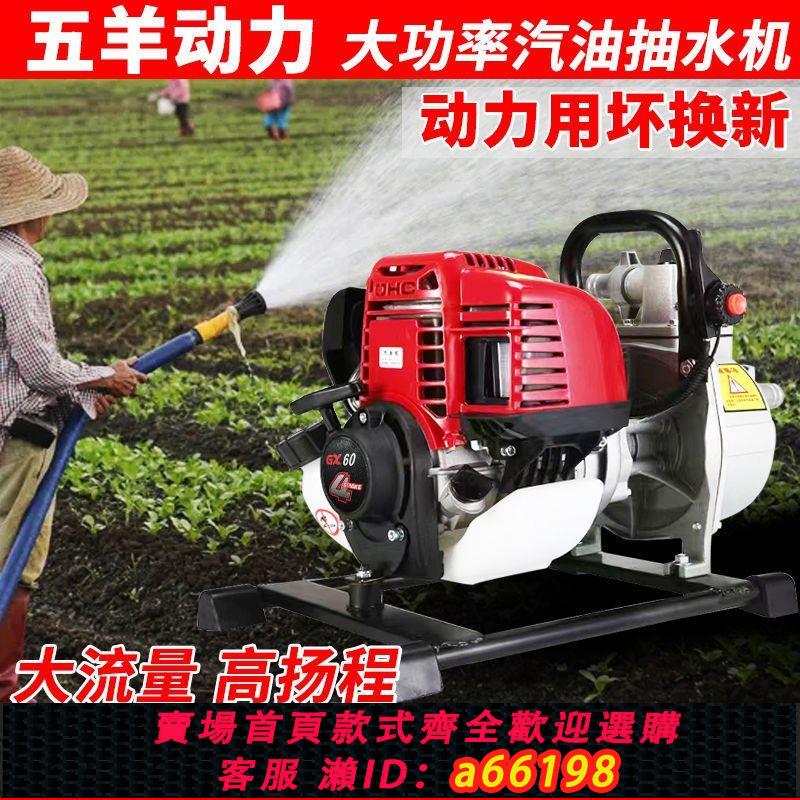 【臺灣公司 可開發票】抽水泵農用灌溉菜園澆水小型四沖程抽水機家用高揚程吸水五羊本田