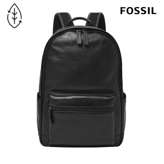 送禮首選★FOSSIL Buckner 真皮後背包-黑色 MBG9465001【美國時尚品牌】 附防塵袋+提袋【全館滿額折價★FOSSIL全系列包夾送美妝蛋】