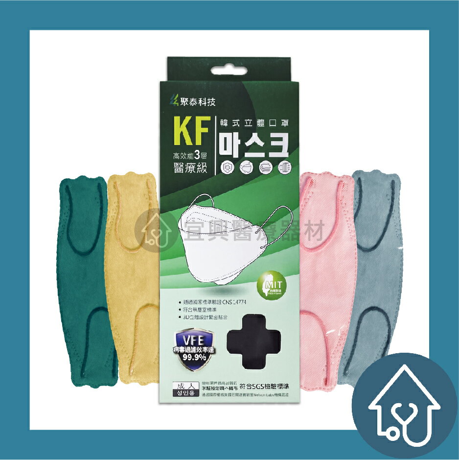 聚泰 KF 永猷 立體口罩 10入 魚嘴口罩 KF94 魚型口罩 成人4D魚型口罩 4D醫療成人口罩 醫用口罩 醫療口罩