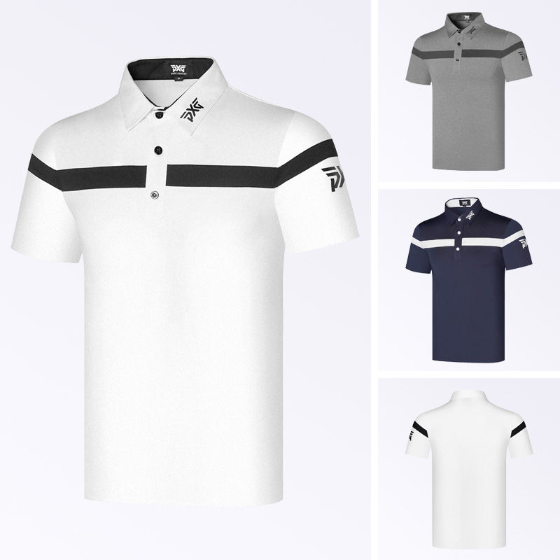 促銷 新品高爾夫短袖T恤 男裝速乾透氣polo衫 上衣 夏款高爾夫服裝 男球衣男士高爾夫球服