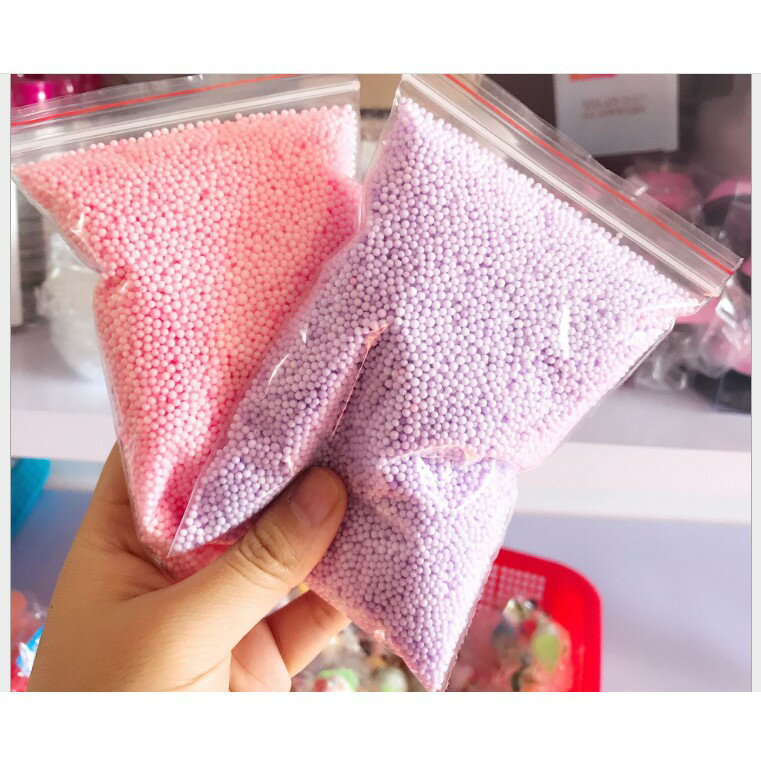 【漫格子】史萊姆配件材料 自製史萊姆 填充泡沫 雪花泥 顆粒袋 小寶麗龍球 馬卡龍粒子 3