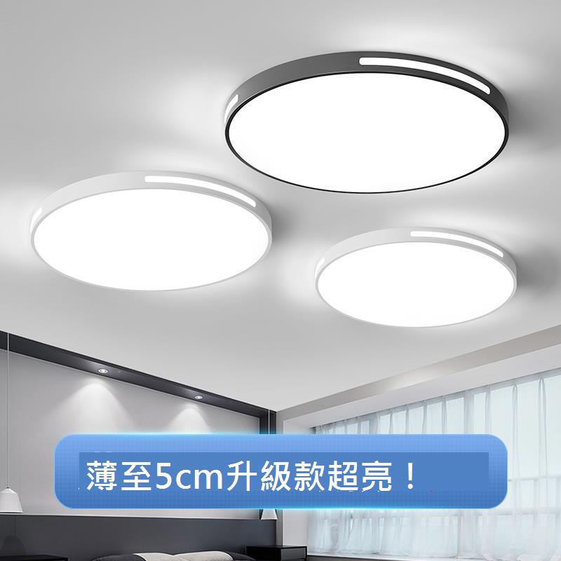 2024年新款主臥室燈LED吸頂燈簡約現代大氣圓形陽臺過道房間燈具