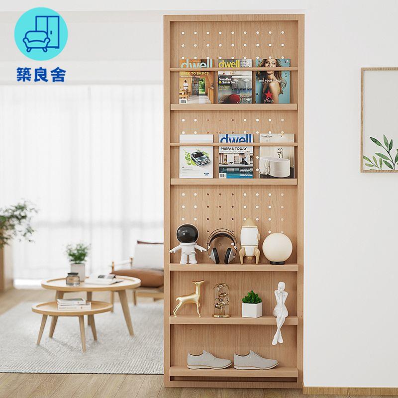 附發票 洞洞板置物架 墻上洞洞板裝飾 洞洞板屏風隔斷簡約現代客廳玄關入戶門隔斷簡易實木置物墻面定製特惠/工廠現貨 售後保障 全館折扣 zl543
