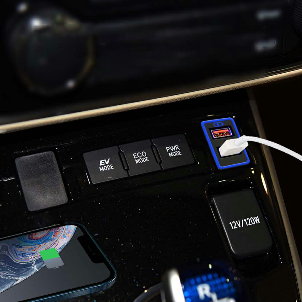 TOYOTA豐田崁入式車充 中型款雙USB 免挖孔3.0快充「附翹棒」 5