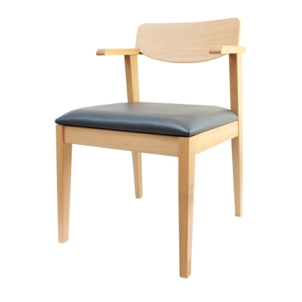 MIT 實木舒適扶手餐椅 櫸木-Herman [H770(座高425)*W480*D490mm]
