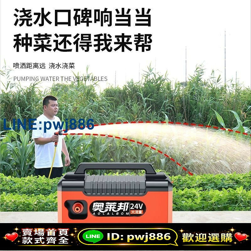 [歡迎詢價 可開發票]充電式抽水泵澆菜神器自動澆水機小型家用菜園鋰電池電動農田灌溉