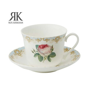 英國 Roy kirkham 古典玫瑰系列 - 450ml早餐杯盤組(天空粉藍)