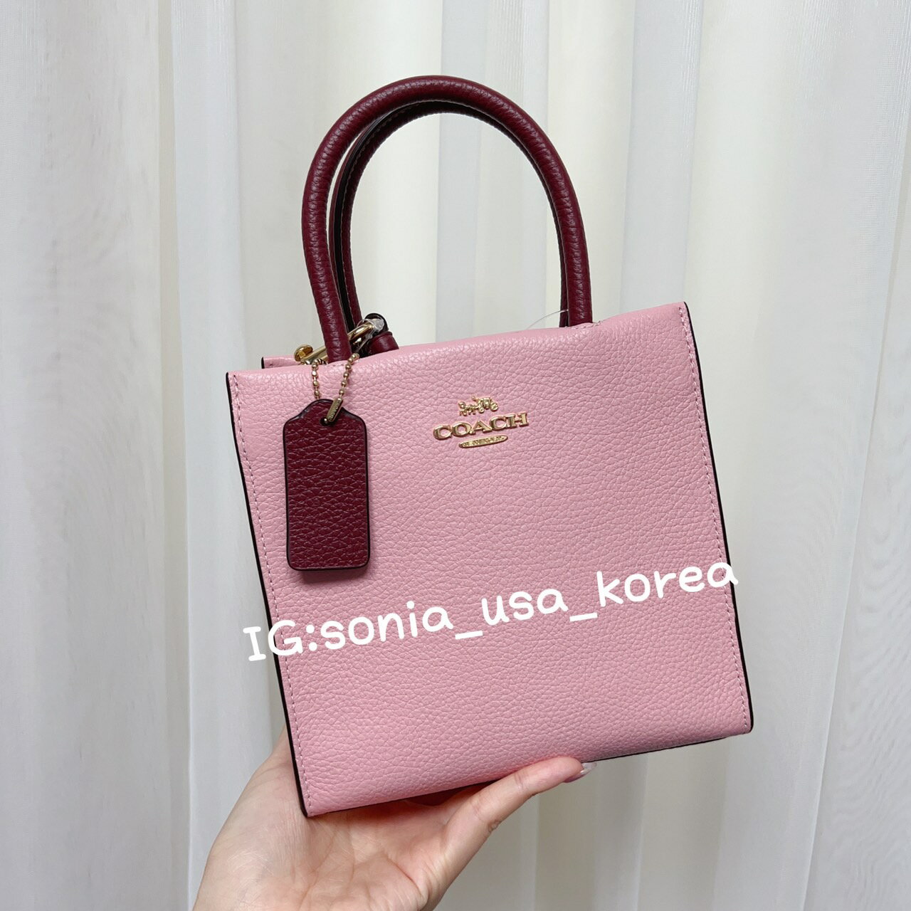 🌈sonia_usa_korea- Coach 粉色紙袋包