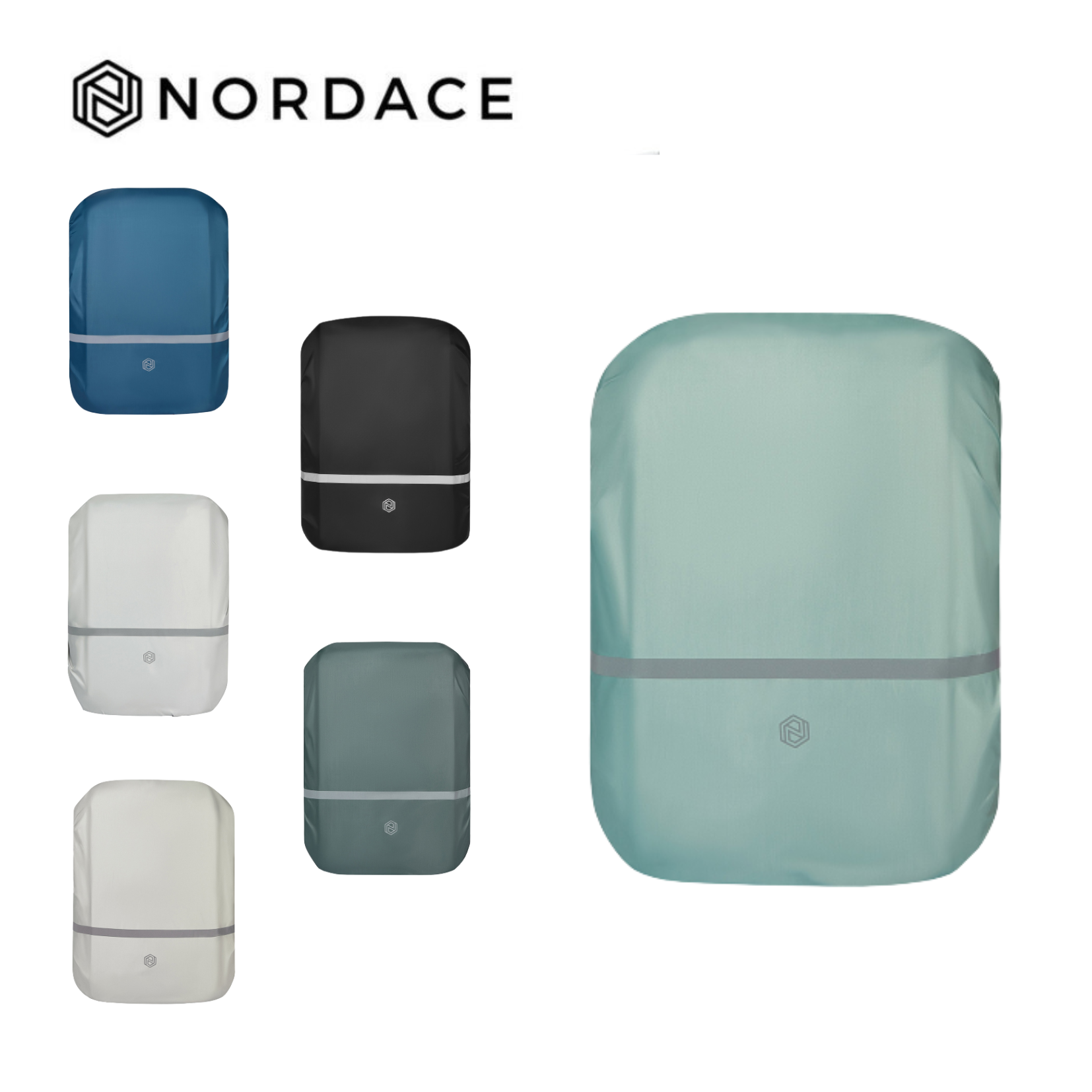 Nordace 防雨罩 背包套 防水套 防水罩 背包罩 適用於20L至40L的背包- 6色可選-綠藍色