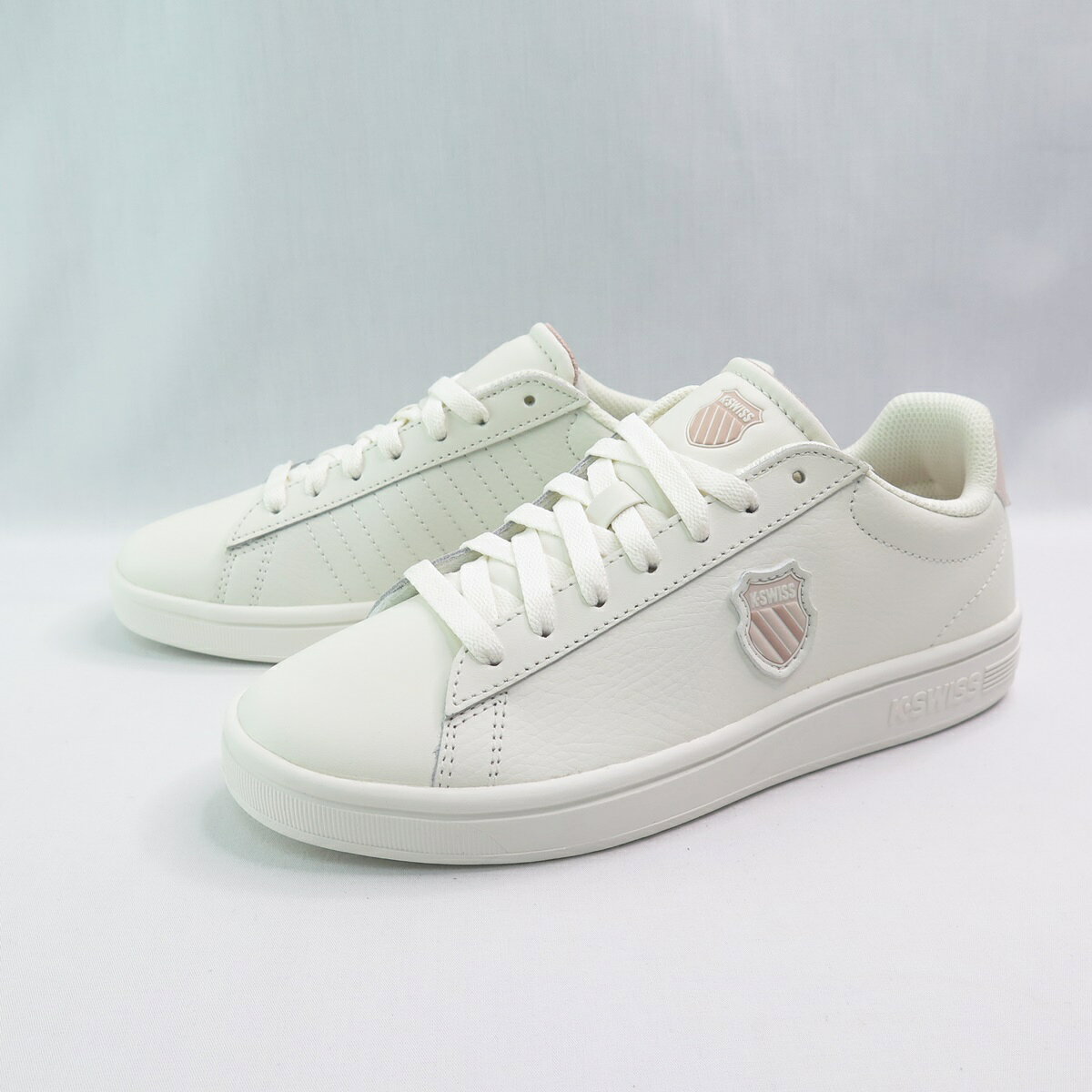 K-SWISS 94412154 Court Shield II 女休閒鞋 米白/粉【iSport愛運動】
