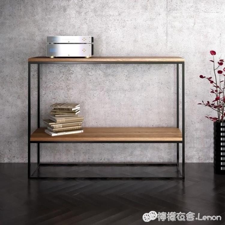 玄關桌 北歐玄關櫃 鐵藝走廊櫃子現代簡約玄關桌靠牆置物架實木收納邊幾