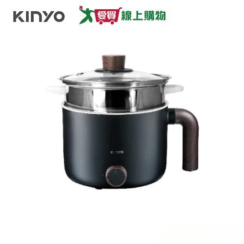 KINYO 陶瓷蒸煮美食鍋 靜夜黑 FP-0965【愛買】
